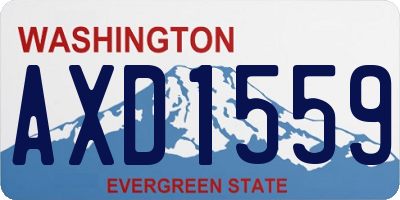 WA license plate AXD1559