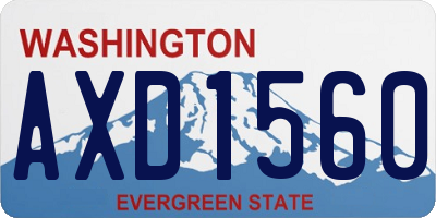 WA license plate AXD1560