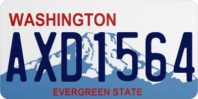 WA license plate AXD1564