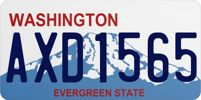 WA license plate AXD1565