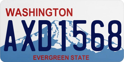 WA license plate AXD1568