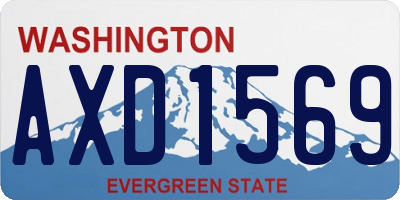 WA license plate AXD1569