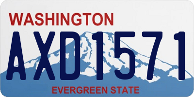 WA license plate AXD1571