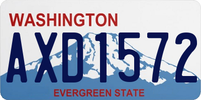 WA license plate AXD1572