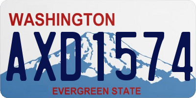 WA license plate AXD1574