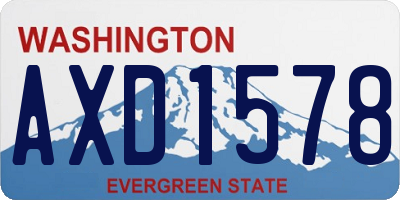 WA license plate AXD1578