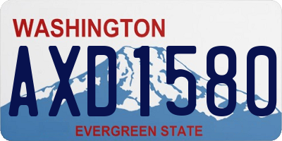 WA license plate AXD1580