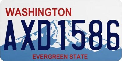 WA license plate AXD1586