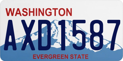 WA license plate AXD1587