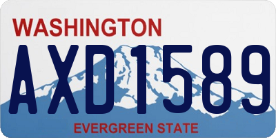 WA license plate AXD1589