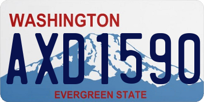 WA license plate AXD1590