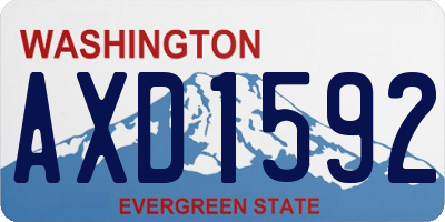 WA license plate AXD1592