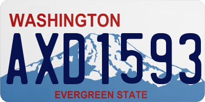 WA license plate AXD1593