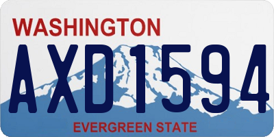 WA license plate AXD1594