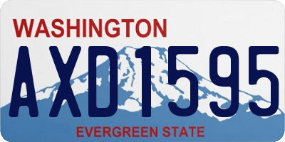 WA license plate AXD1595