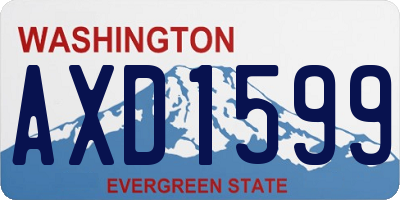 WA license plate AXD1599