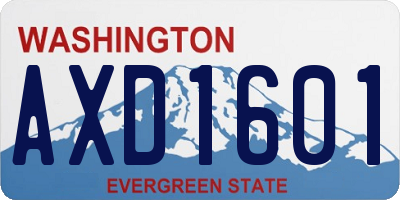 WA license plate AXD1601
