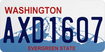 WA license plate AXD1607