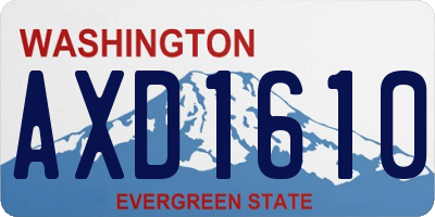 WA license plate AXD1610