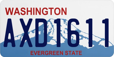 WA license plate AXD1611