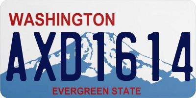WA license plate AXD1614
