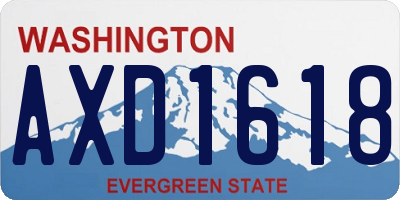 WA license plate AXD1618