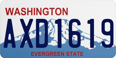 WA license plate AXD1619
