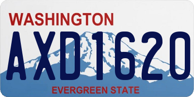 WA license plate AXD1620