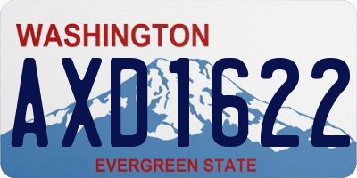 WA license plate AXD1622