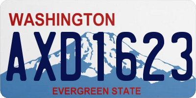 WA license plate AXD1623