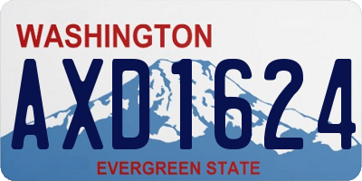 WA license plate AXD1624
