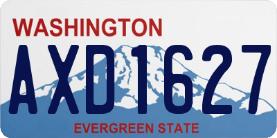WA license plate AXD1627