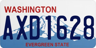 WA license plate AXD1628