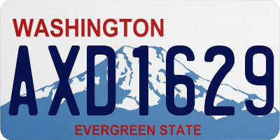 WA license plate AXD1629