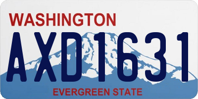 WA license plate AXD1631