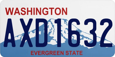 WA license plate AXD1632