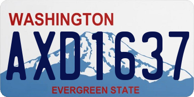 WA license plate AXD1637