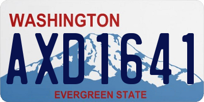WA license plate AXD1641