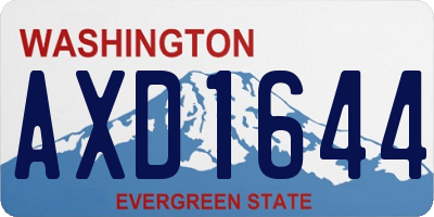 WA license plate AXD1644