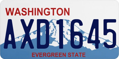 WA license plate AXD1645