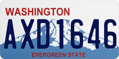 WA license plate AXD1646