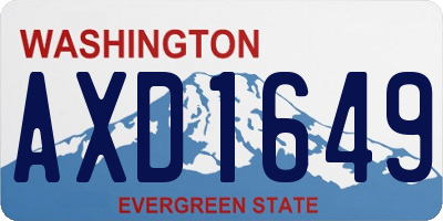 WA license plate AXD1649