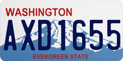 WA license plate AXD1655