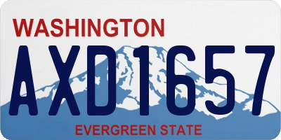 WA license plate AXD1657