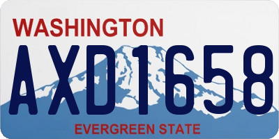 WA license plate AXD1658