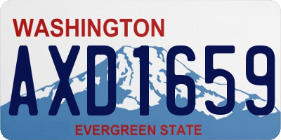 WA license plate AXD1659