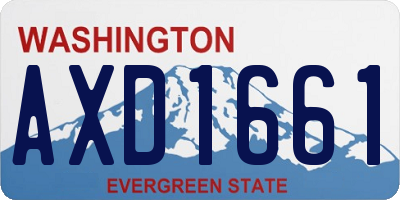 WA license plate AXD1661