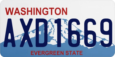WA license plate AXD1669