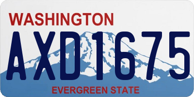 WA license plate AXD1675