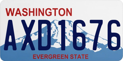 WA license plate AXD1676